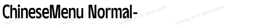 ChineseMenu Normal字体转换